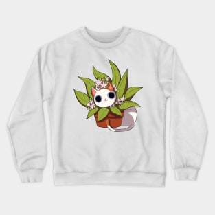 Cat in a Plant Crewneck Sweatshirt